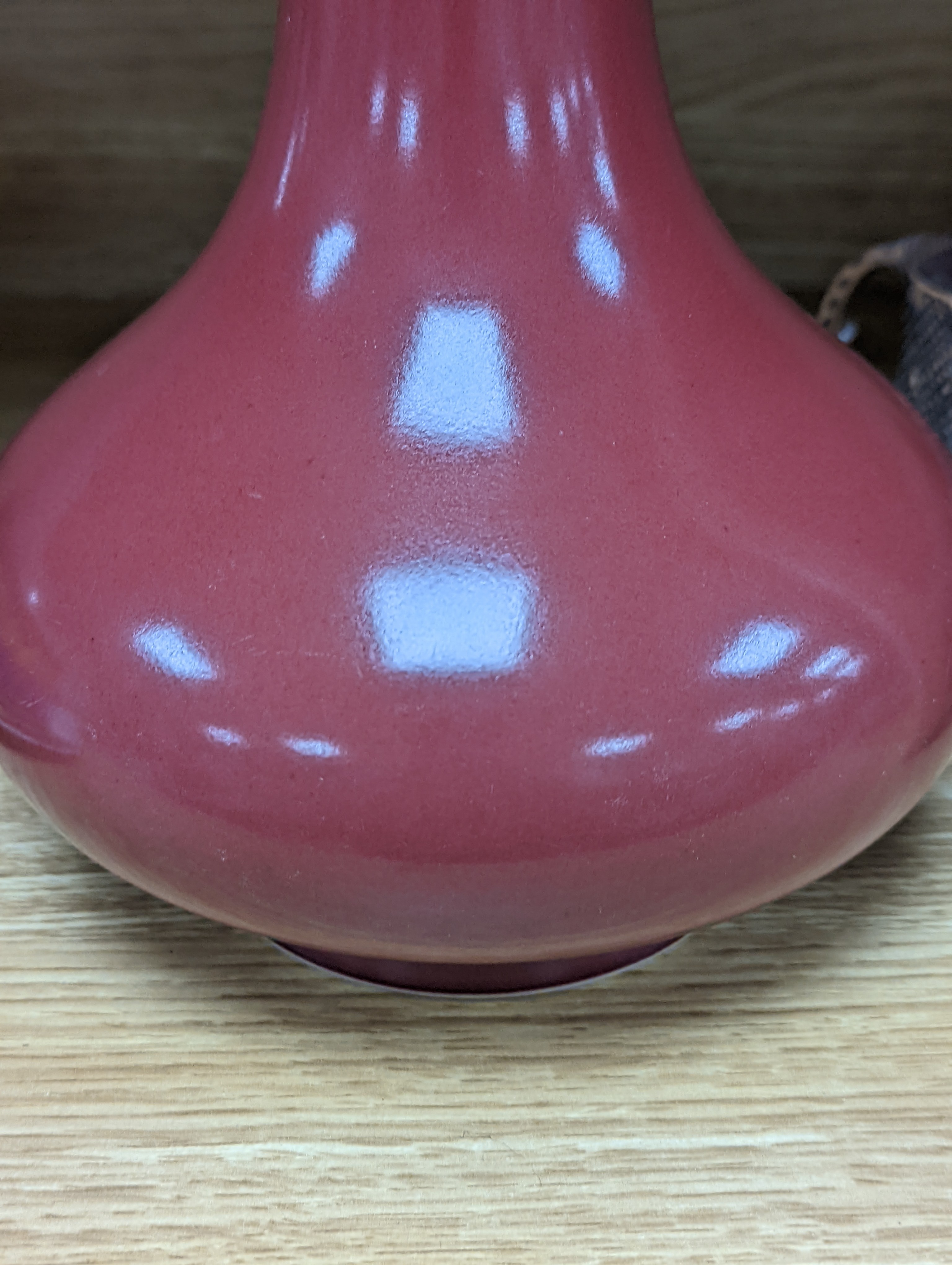 A Chinese sang-de-boeuf vase, 23cm